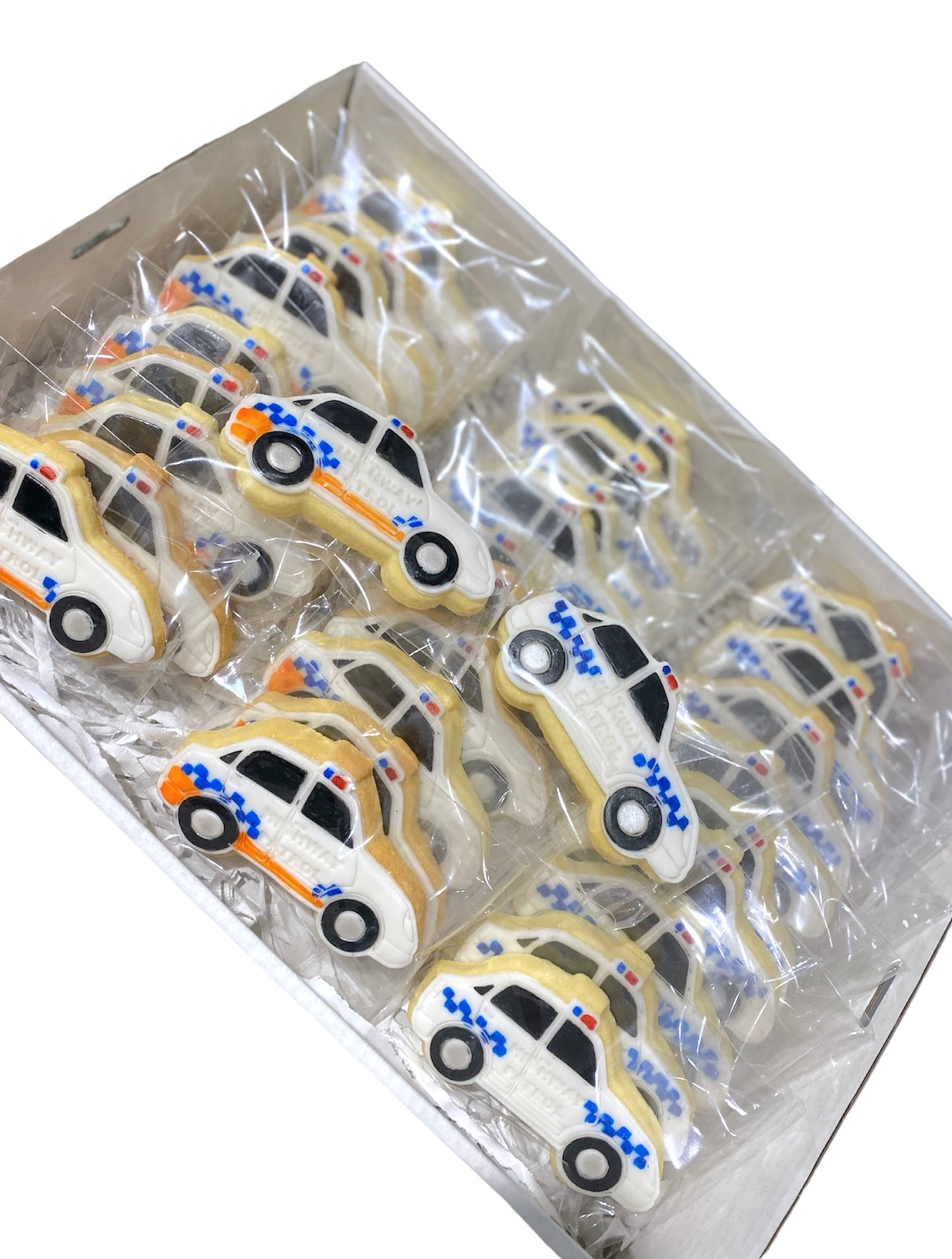 Police Car Sugar Cookies - 12 Pack