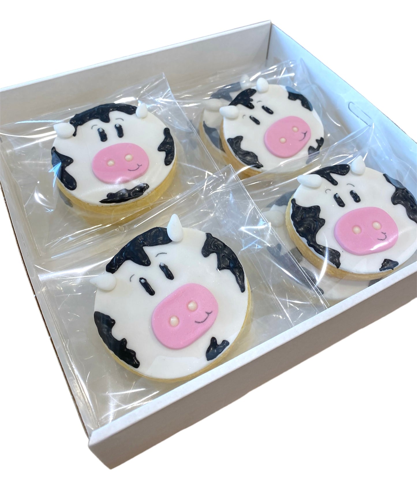 Cow Face Sugar Cookies - 12 Pack