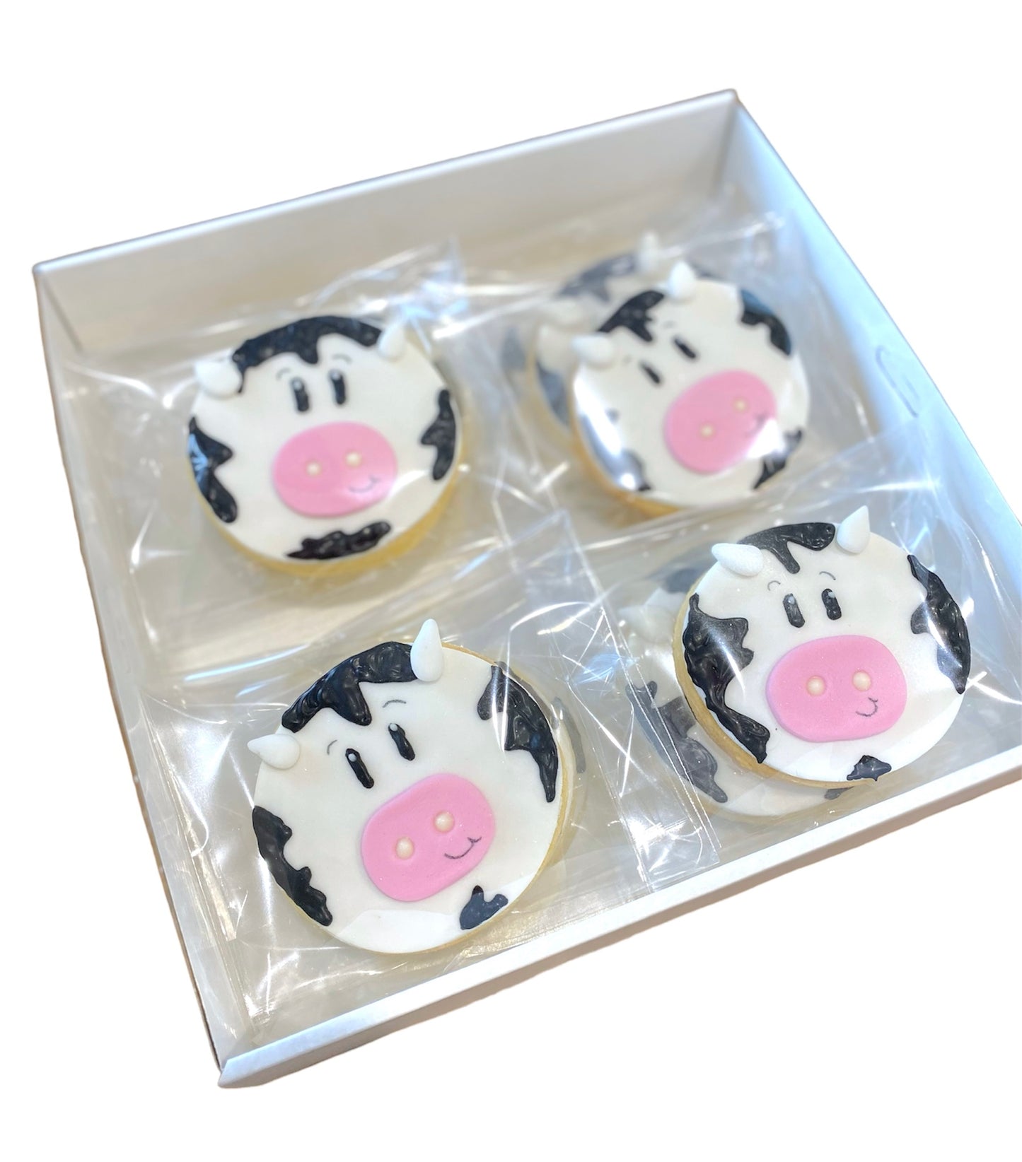 Cow Face Sugar Cookies - 12 Pack