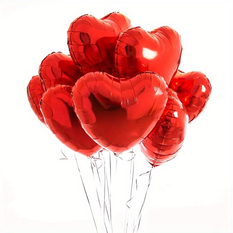 Red Heart Foil Balloon